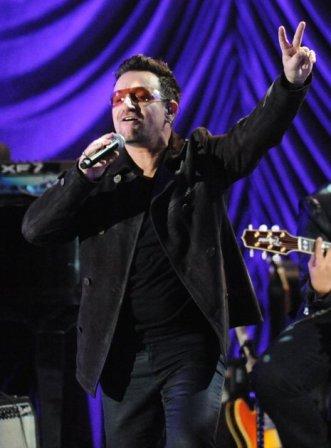 Bono et The Edge chantent pour la fondation Clinton