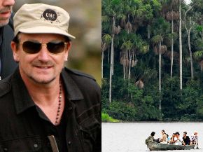 Bono dans la for&ecirc;t amazonienne