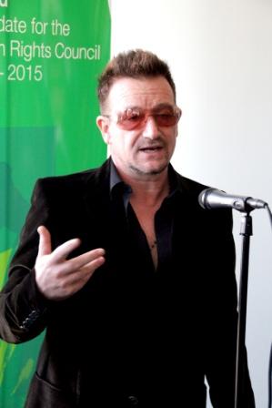 Bono soutient l&#039;Irlande &agrave; New-York