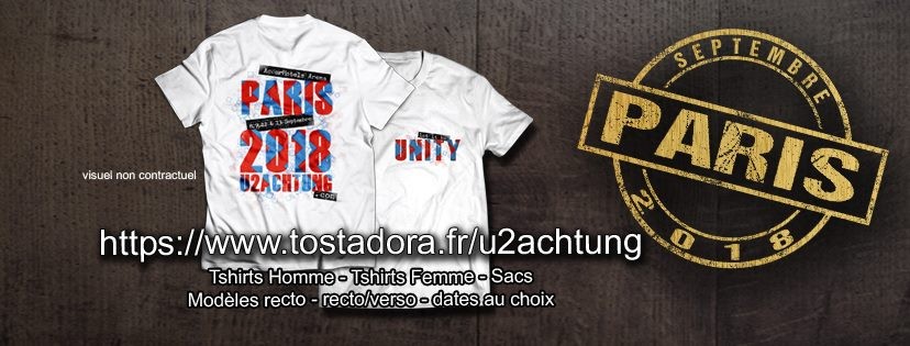 Achetez votre t-shirt U2Achtung pour la tourn&eacute;e !